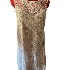 Altar'd State Cream Lace Detail Dress